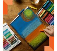 Reeves Soft Pastel Colour Set - 24 assorted colours - Art Supplies for beginners, leisure and recreational users