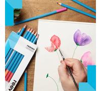 Reeves Watercolour Pencils Set - 24 assorted colours - Art Supplies for beginners, leisure and recreational users