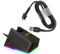 REEYEAR Charging Dock with 4.9Ft USB Charging Cable Fits for Razer Naga Pro/DeathAdder/Basilisk /Viper Ultimate Gaming Mouse,Magnetic Dock with Charge Status Indicator and Anti-Slip Sticker