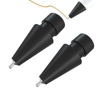 REEYEAR {Pen Like} Pencil Tips fits for Apple 2nd Gen iPad Pro Pencil ,0.78mm No Wear Out Fine Point Precise Control Apple Pen Tip,Longer Tips High Strength Material ,Black