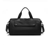 REEYEE Small Gym Bag, Black Waterproof Duffle Bag for Men Women, Cordura Workout Bag with Trolley Sleeve, Duffle Bag for Travel, Sports, Fitness, Training, Yoga, Hospital