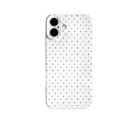 Reezaddin White Tiny Polka Dot Phone Case for iPhone 16 Plus Cute Retro Chic Trendy Classy Boho Pattern Slim Soft Protective Girls Women Cover(White Tiny Polkadot,i16Plus 6.7inch)