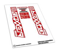REF:V637 Stickers Compatible with Rock-Shox Fork - BOXXER ULTIMATE RED FORKS 2020-2023 MTB, stickers, stickers, stickers, decals for mountain bikes. (WHITE)