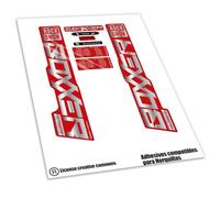 REF:V637 Stickers compatible with Rock-Shox fork - BOXXER ULTIMATE RED FORKS 2020-2023 MTB, stickers, stickers, decals for mountain bikes. (SILVER)