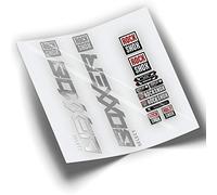 REF:VP379 Stickers Compatible with Rock-Shox BOXXER SELECT 2019-2023 MTB Fork, Stickers, Stickers, Vinyl Decals for Mountain Bikes (SILVER CHROME)
