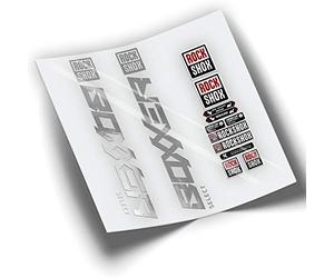 REF:VP379 Stickers Compatible with Rock-Shox BOXXER SELECT 2019-2023 MTB Fork, Stickers, Stickers, Vinyl Decals for Mountain Bikes (SILVER CHROME)