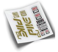 REF:VP383 Rock-Shox PIKE DJ 2021-2025 MTB Fork Compatible Stickers, Stickers, Stickers, Vinyls for Mountain Bikes. (GOLD)