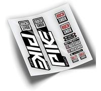 REF:VP388 Stickers Compatible with Rock-Shox PIKE SELECT 2019-2022 MTB Fork Stickers, Stickers, Stickers, Vinyls for Mountain Bikes (White)
