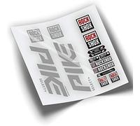 REF:VP391 Rock-Shox PIKE SELECT Fork Compatible Stickers + 2019-2022 MTB, stickers, stickers, stickers, vinyls for mountain bikes. (SILVER CHROME)