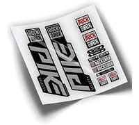 REF:VP392 Rock-Shox PIKE SELECT Fork Compatible Stickers + 2019-2022 MTB, stickers, stickers, stickers, vinyls for mountain bikes. (SILVER CHROME)