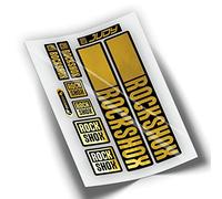 Ref:VP443 Compatible Stickers for Rock-Shox JUDY 2021,2022,2023,2024 MTB, decals, mountain bike stickers. (GOLD CHROME)