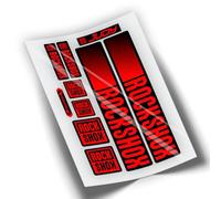 REF:VP443 Rock-Shox JUDY Fork Compatible Stickers 2021,2022,2023,2024 MTB, stickers, stickers, decals decals for mountain bikes. (FLUOR RED)