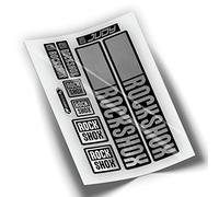 REF:VP443 Stickers compatible with Rock-Shox JUDY fork 2021,2022,2023,2024 MTB, stickers, stickers, decals for mountain bikes. (SILVER CHROME)