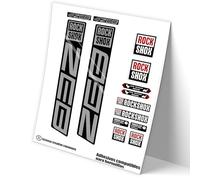 REF:VP448 Stickers Compatible with Rock-Shox ZEB 2021-2025 MTB Fork, Stickers, Stickers, Vinyls for Mountain Bikes (SILVER)