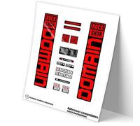 REF:VP450 Stickers Compatible with Rock-Shox DOMAIN 2021,2022 MTB Fork Stickers, Stickers, Stickers, Vinyls for Mountain Bikes (FLUOR RED)
