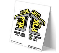 REF:VP461 Stickers compatible with fork FOX 34 RHYTHM E-BIKE 2021-22 BICOLOR MTB, stickers, stickers, stickers, vinyls for mountain bikes. (YELLOW)