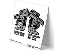REF:VP461 Stickers compatible with FOX 34 RHYTHM E-BIKE 2021-22 BICOLOR MTB fork, stickers, stickers, vinyls for mountain bikes. (CHROME-SILVER)