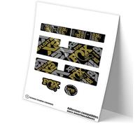 REF:VP487 Stickers compatible with FOX FLOAT X2 FACTORY Y PERFORMANCE -FACTORY 2021-22 MTB shock absorber, stickers, stickers, decals for mountain bikes. (GOLD)