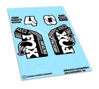 REF:VP641 FOX- 40 KASHIMA 2025 MTB Fork Compatible Stickers, Stickers, Stickers, Vinyl Decals for Mountain Bikes (White)