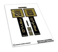 REF:VP651 Stickers compatible with fork ROCK-SHOX PSYLO GOLD 2025 MTB, stickers, stickers, stickers, vinyls for mountain bikes. (GOLD)