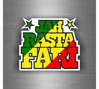 Ref13 Self Adhesive Car Sticker - Jamaican Flag Reggae One Love Rasta Lion