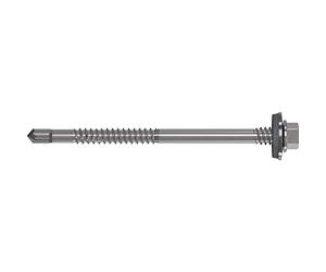 REFABO 17009/3 RP-7K-P Plus Sandwich Drilling Screw 5.5X 99/Sealing Washer 16 mm Bi-Metal A2, Stainless Steel