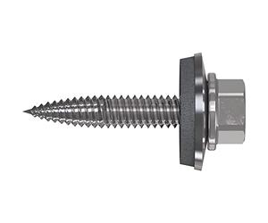 Refabo RP-T2 Plus Thin Sheet Metal Screws 4.5 x 25 mm with Hexagonal Head and E14 Seal, Bi-Metal A2, Galvanised Steel, Pack of 100