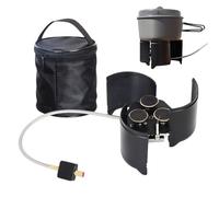 Refactive Portable Camping Stove | Folding Camp Grill Pan, Outdoor Supplies Through the Wind for Camping, Hiking, Picnic, Survival, Travel, BBQ