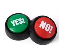 REFARICO Yes No Button for Quiz & Family Fun, Funny Button with Sound Effects, Desk Accessories, Gag Gifts for Men & Women - Yes & No
