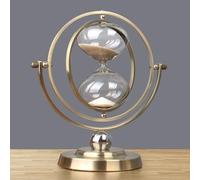Refein Sand Hourglass Timer 30 Minute, Antique Globe Rotating Sand Clock for Kitchen Cooking Kids Study, Retro Ornaments for Shelves Vintage Home Decor for Classroom Bedroom Desktop