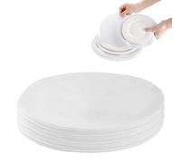 ReFeltidolom Thick Felt Plate Dividers, Set of 48 Plate Separators Round China Storage Dividers Dish Protectors White Felt Pads for Stacking China/Dish/Saucers, 10.5 Inch
