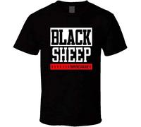 refeng Graphic Black Sheep Music Album Rap Hip Hop Shirt Black White Tshirt Men's Black XXL