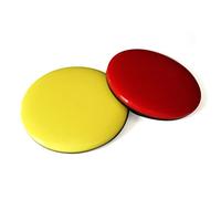 referee at work Referee voting tokens set consisting of red and yellow dial coin.