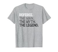 Referee Design Man Myth The Legend T-Shirt, Men, Heather Grey, 4X-Large