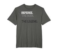 Referee Design Man Myth The Legend T-Shirt, Men's Big and Tall, Asphalt Grey, 6X Tall
