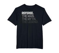 Referee Design Man Myth The Legend T-Shirt, Men's Big and Tall, Black, 6X Tall