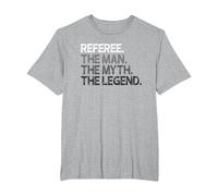 Referee Design Man Myth The Legend T-Shirt, Men's Big and Tall, Heather Grey, 5X Tall