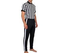 Referee Jersey Set: Short Sleeve T-Shirt With V-Neck Trousers, Striped Football Suit, Referee Uniform, Comfortable, Elastic, Durable And Practical Suit For Training And Co