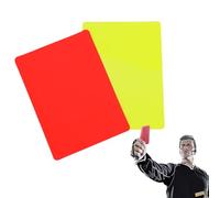 Referee Penalty Cards Set - Football Soccer Red Yellow Warning Cards for Match Officiating | Sturdy PVC Match Control with Holder Case, Sports Coaching Equipment 3.15x4.33 in