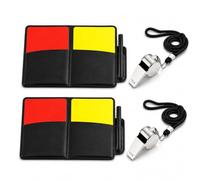 Referee Set with 2 Whistles, Red Yellow Cards, for Football | Durable cards, the whistle was clear and loud, practical handling, perfect for school sports activities, durable