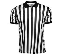 Referee Shirt Women's | Collared Stripes Umpire Costume,Breathable Moisture Wicking T-shirt for Wrestling Soccer Basketball Hockey Baseball Cheerleading Halloween