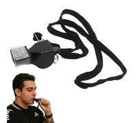 Referee Whistle, Plastic Sturdy Whistles for Coaches, Ultra-Loud Whistle with Cushioned Mouth Grip & Elastic Lanyard for Coaches, Referees, Teachers，Training and Outdoor Survival