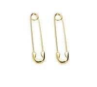 Reffeer Solid 925 Sterling Silver Hoop Earrings Cute paper clip earrings Pin Cartilage earrings For Women Earrings (B-18K Gold Plated)