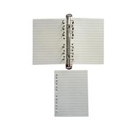 Refill 12 Hole A6 Lined loose papers for Mulberry Agenda 75 pages 19/19/38/19/19mm light cream colour