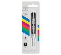 Refill for Parker Pen Black Ink Fine Point | 2 Pieces | Supplied in Blister, Fino