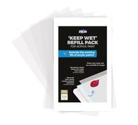 Refill Pack for Zieler 'Keep Wet' Palette | Designed to Extend the Working Life of Acrylic Paints | Includes 2 Foam Sheets &15 Hydrating Membrane Sheets | Size 28cm (11”) x 18cm (7”) (Refill Pack)