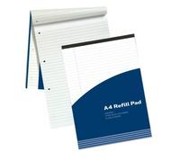 Refill Pad A4 Ruled & Margin Headbound Punched 4 Hole 80 Sheet 9090009 Pack 5
