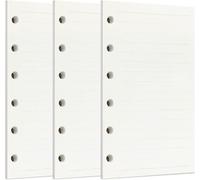 Refill Pad, A5 Refills Paper 3 Pack Lined Paper 480 Sheets Refill Pad A5 Refillable Notebook 6 Hole Ring6-Hole Punched for 6-Ring Binder, Folder,Refillable Notebook and Planner-Lined Paper