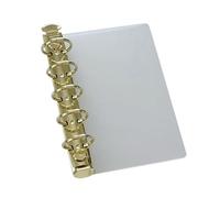 Refill Page Organizer with Polymer Divider, Golden M5 2cm | Rectangular Divider Profile, Alloy Fasteners Along the Side, Dedicated Grouping Section for Punched File Pages