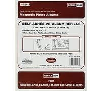 Refill Pages for LM-100, LM-100D and LM-100W Photo Albums, 10 Pages (5 Sheets), White Backing